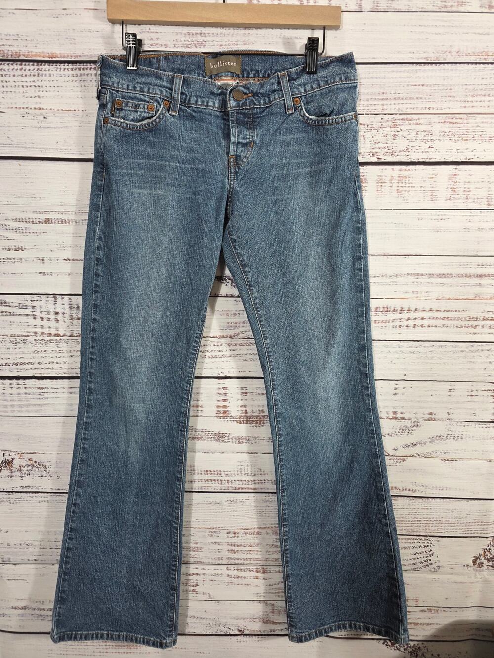 Hollister Y2K Low Rise Fit & Flare Jeans Women's Size 7 Blue Denim 2000